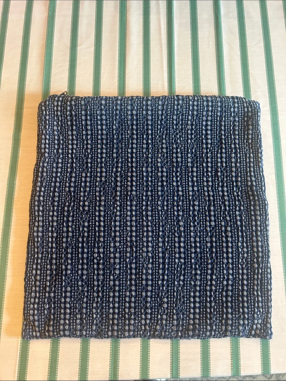 Pottery Barn Honeycomb Textured Pillow Cover, Lot of 2, Sailor Navy Blue, 18” - Picture 6 of 10